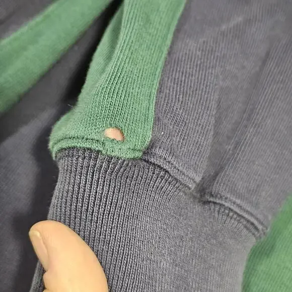 Vtg Ralph Lauren Striped Rugby Long Sleeve Polo. 100% Cotton. Mens Large READ - Picture 4 of 11